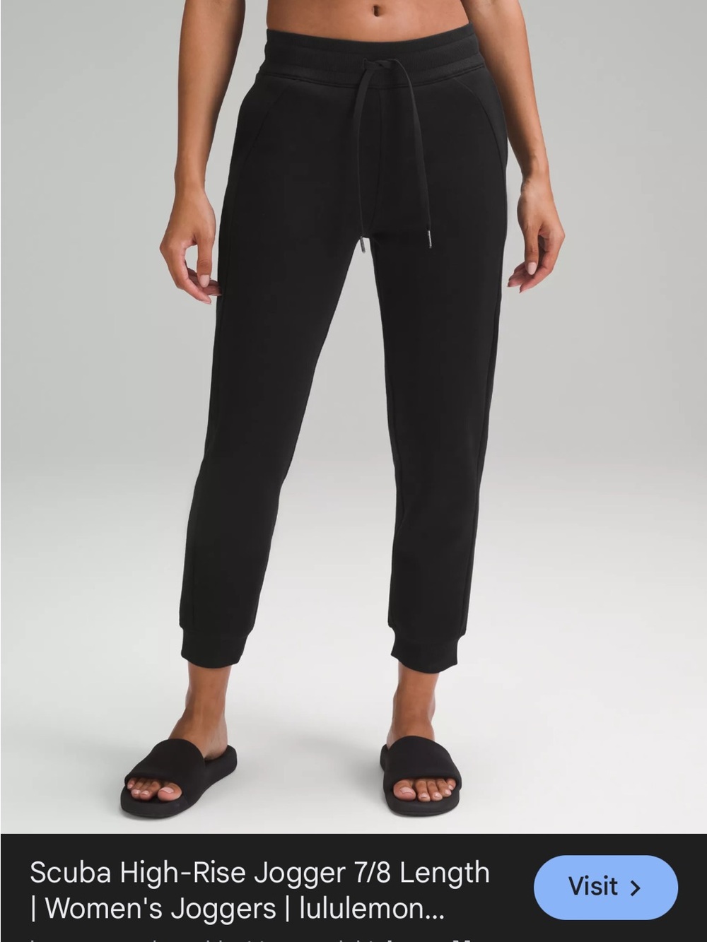 lululemon athletica Black Scuba High-Rise Jogger 7/8